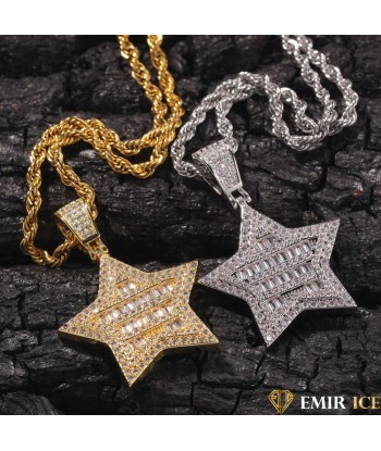 COLLIER PENDENTIF GRANDE ÉTOILE : Symbole de victoire pas cher 