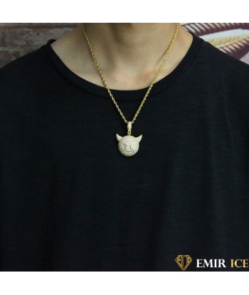 COLLIER PENDENTIF EMOJI DIABLE DEMON ICE pas chere