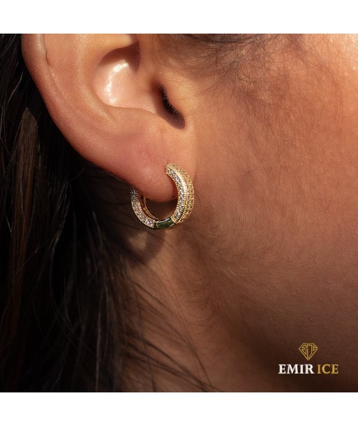 BOUCLE D'OREILLE JONC FEMME | OR JAUNE Amélioration de cerveau avec