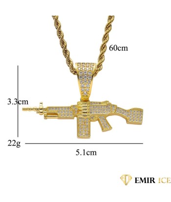 COLLIER PENDENTIF AK 47 KALASHNIKOV En savoir plus