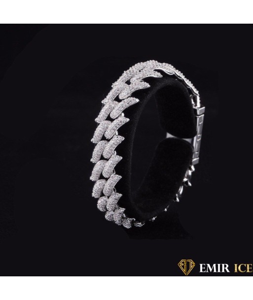 BRACELET EMIR EXTRA CUBAINE OR BLANC - 16MM sur le site 