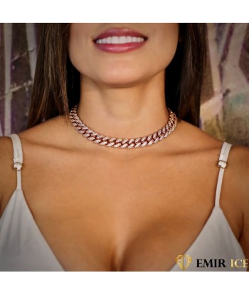 CHAINE MAILLE CUBAINE FEMME OR ROSE - 12MM Les êtres humains sont 