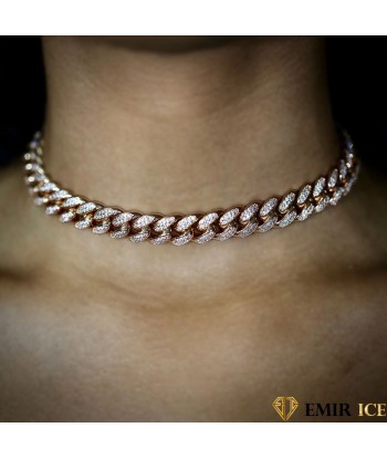 CHAINE MAILLE CUBAINE FEMME OR ROSE - 12MM Les êtres humains sont 