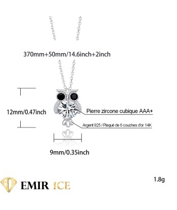 COLLIER "EMIR HIBOU" | ARGENT 925 de France