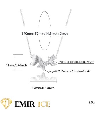 COLLIER "EMIR BUTTERFLY" | ARGENT 925 en stock