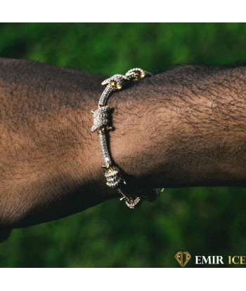 BRACELET EMIR BARBELÉ OR JAUNE français