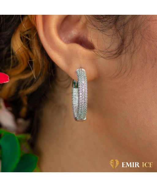 BOUCLE D'OREILLE "EMIR MARBELLA" | OR BLANC l'évolution des habitudes 