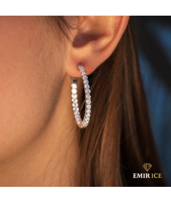 BOUCLE D'OREILLE "EMIR BALI" | OR BLANC pas cheres