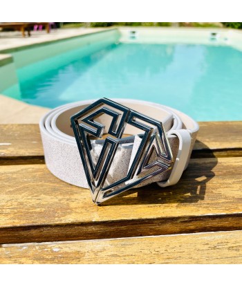 CEINTURE EMIR BELT x BLANC ARGENT les ligaments