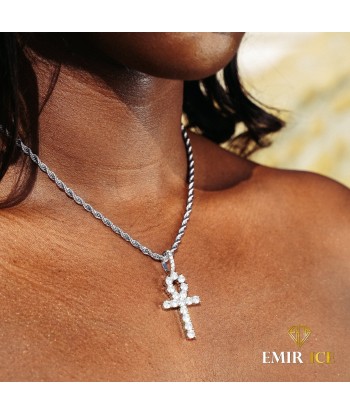 COLLIER CROIX ÂNKH DIAMANT FEMME OR BLANC suggérées chez