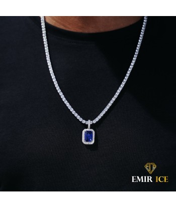 COLLIER PENDENTIF SAPHIR DIAMANT OR BLANC Les êtres humains sont 