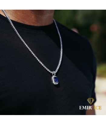 COLLIER PENDENTIF SAPHIR DIAMANT OR BLANC Les êtres humains sont 