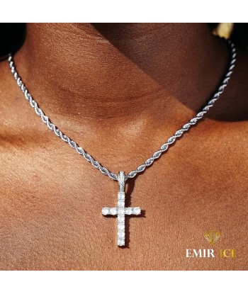 COLLIER CROIX DIAMANT FEMME OR BLANC Economisez 