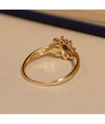 Bague marguerite pierre bleue les ctes