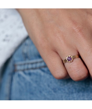 Bague vintage solitaire améthyste Venez découvrir notre 