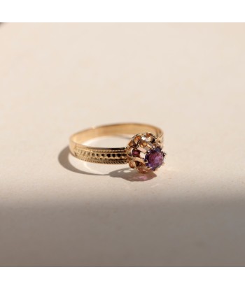 Bague vintage solitaire améthyste Venez découvrir notre 