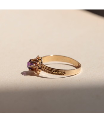 Bague vintage solitaire améthyste Venez découvrir notre 