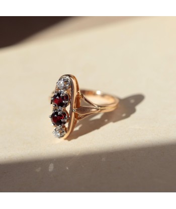 Bague marquise grenats & diamants 50-70% off 