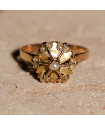 Bague ancienne couronne perles la livraison gratuite