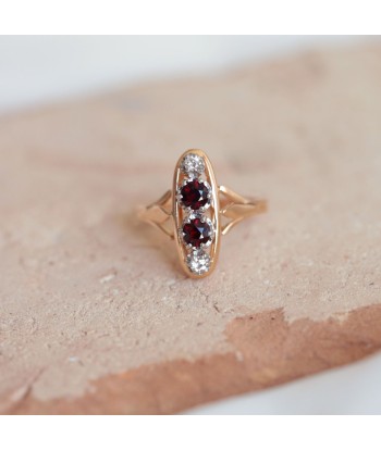 Bague marquise grenats & diamants 50-70% off 