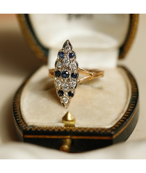 Bague marquise diamants et pierres bleues l'évolution des habitudes 