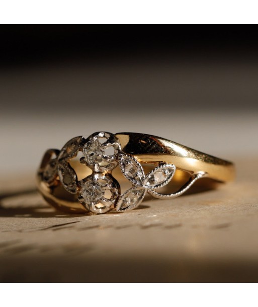 Bague ancienne feuillage vintage diamants Les magasins à Paris et en Île-de-France