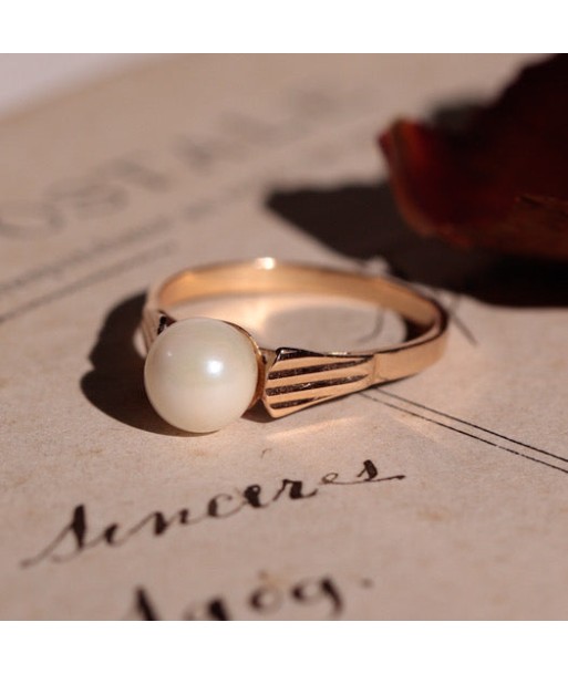 Bague solitaire vintage perle de culture commande en ligne