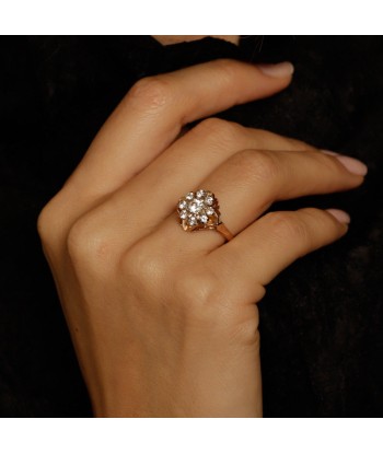 Bague fleur zircones store