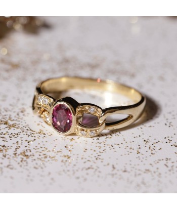 Bague rosace rubis et diamants Profitez des Offres !