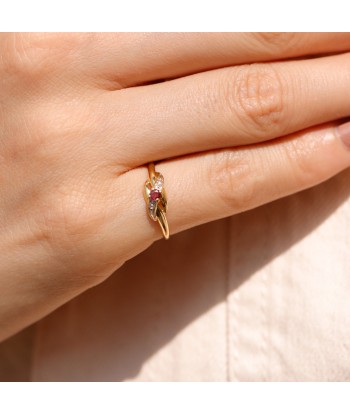 Bague fine croisée rubis Venez acheter