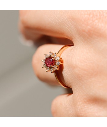 Bague marguerite rubis diamants l'évolution des habitudes 