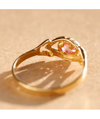 Bague fine rubis rose pâle pas cheres