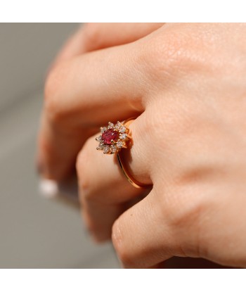 Bague marguerite rubis diamants l'évolution des habitudes 