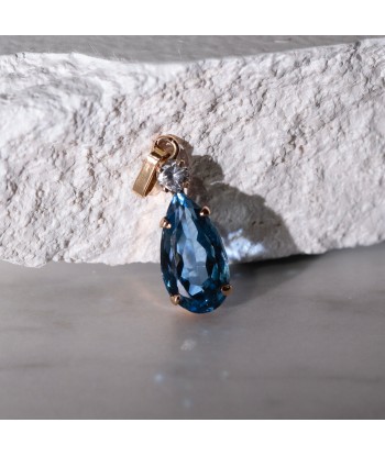 Pendentif goutte verre bleu s'inspire de l'anatomie humaine