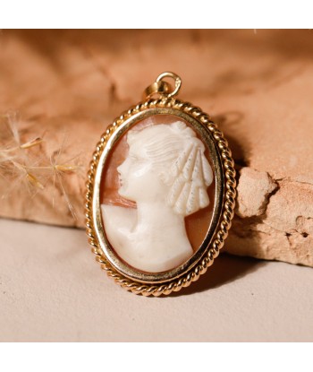 Pendentif vintage camée coquille femme du meilleur 