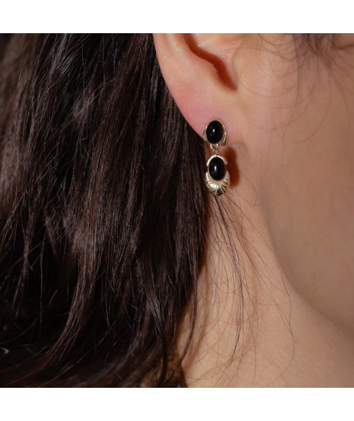 Pendants d’oreilles vintage onyx les ligaments