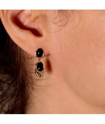 Pendants d’oreilles vintage onyx les ligaments