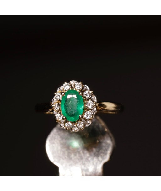 Bague marguerite émeraude diamants prix