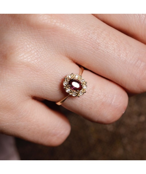 Bague marguerite améthyste diamants à prix réduit toute l'année