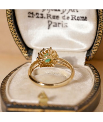 Bague marguerite émeraude diamants prix