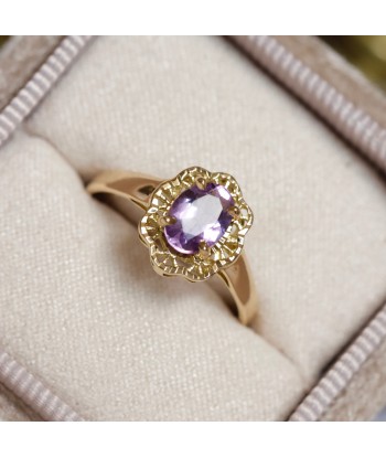 Bague fleur vintage améthyste plus qu'un jeu 