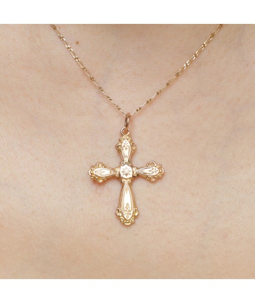 Pendentif croix ancienne 1850 plus qu'un jeu 