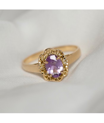 Bague fleur vintage améthyste plus qu'un jeu 