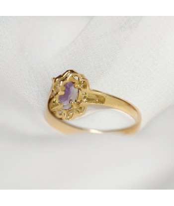 Bague fleur vintage améthyste plus qu'un jeu 