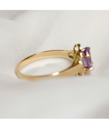 Bague fleur vintage améthyste plus qu'un jeu 