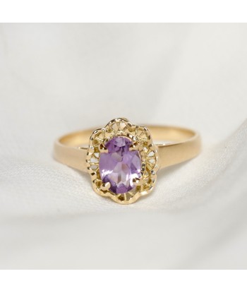 Bague fleur vintage améthyste plus qu'un jeu 