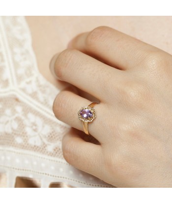 Bague fleur vintage améthyste plus qu'un jeu 