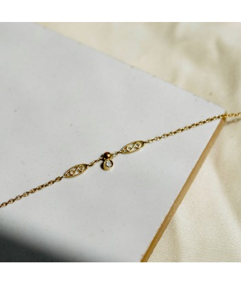 Collier filigrane diamants en linge