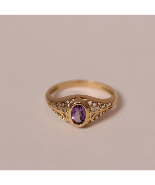 Bague ajourée améthyste 50-70% off 