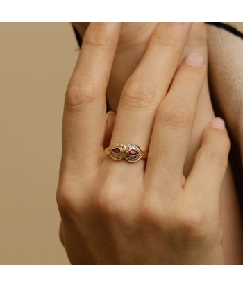 Bague infini rubis et oxydes de zirconium pas chere